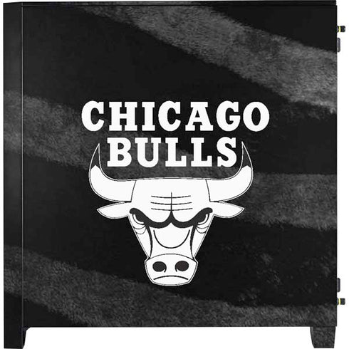 NBA Chicago Bulls Black Animal Print Corsair 4000D Tempered Glass Mid-Tower ATX Case Skin