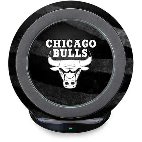 NBA Chicago Bulls Black Animal Print Fast Charge Wireless Charging Stand Skin