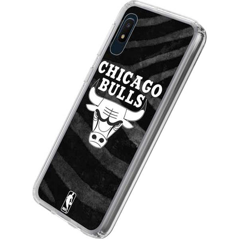 NBA Chicago Bulls Black Animal Print Galaxy A10e Clear Case