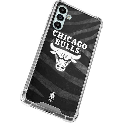 NBA Chicago Bulls Black Animal Print Galaxy A13 5G Clear Case