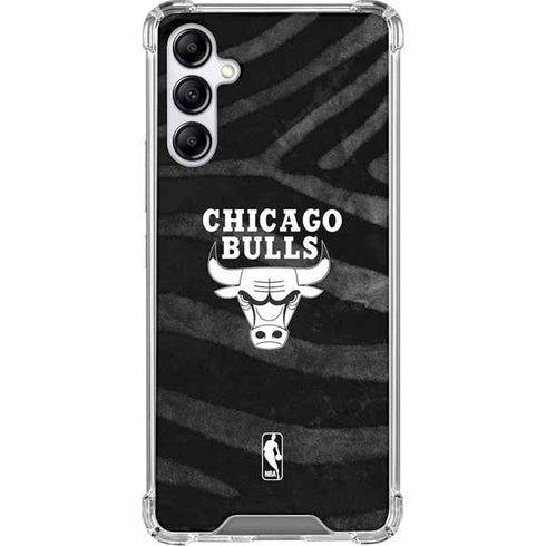 NBA Chicago Bulls Black Animal Print Galaxy A15 5G Clear Case