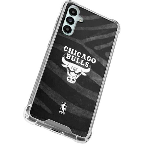 NBA Chicago Bulls Black Animal Print Galaxy A15 5G Clear Case