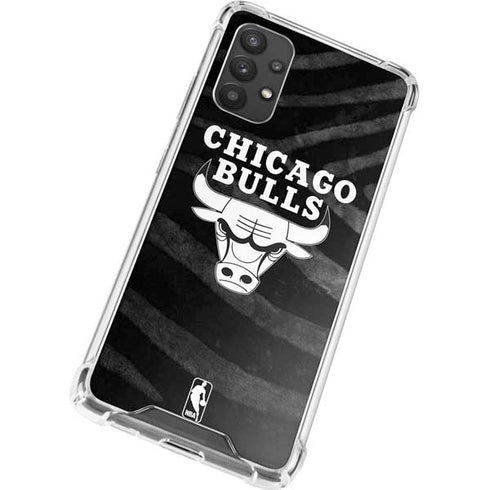 NBA Chicago Bulls Black Animal Print Galaxy A32 5G Clear Case