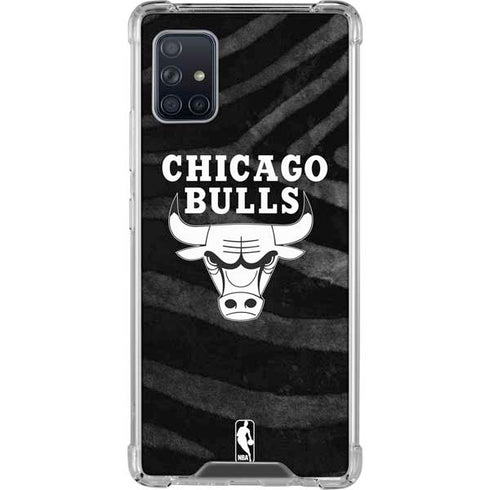 NBA Chicago Bulls Black Animal Print Galaxy A51 5G Clear Case