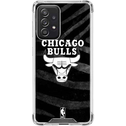 NBA Chicago Bulls Black Animal Print Galaxy A52 5G Clear Case