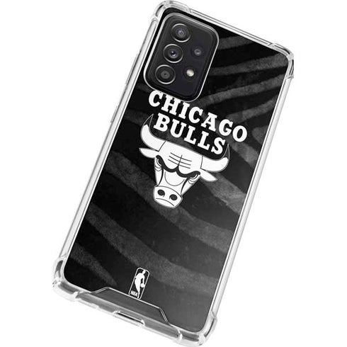 NBA Chicago Bulls Black Animal Print Galaxy A52 5G Clear Case
