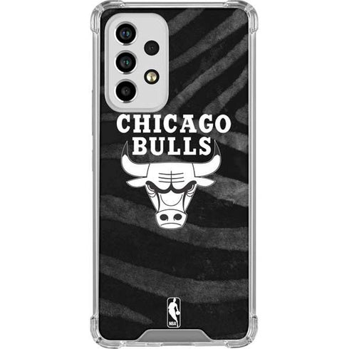 NBA Chicago Bulls Black Animal Print Galaxy A53 5G Clear Case