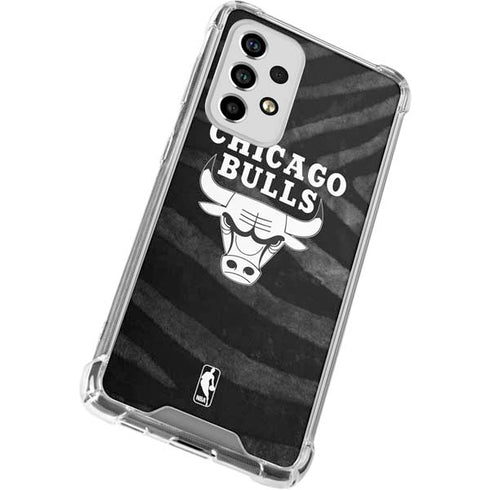 NBA Chicago Bulls Black Animal Print Galaxy A53 5G Clear Case