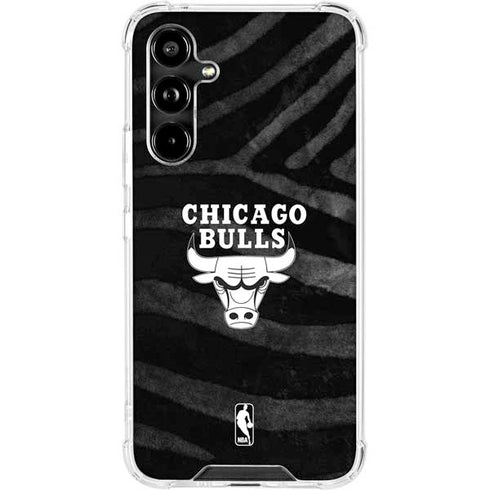 NBA Chicago Bulls Black Animal Print Galaxy A54 5G Clear Case
