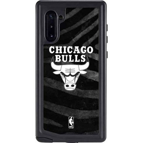 NBA Chicago Bulls Black Animal Print Galaxy Note 10 Waterproof Case