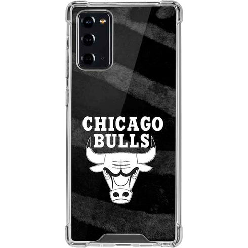 NBA Chicago Bulls Black Animal Print Galaxy Note20 5G Clear Case