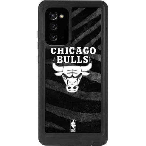 NBA Chicago Bulls Black Animal Print Galaxy Note20 5G Waterproof Case