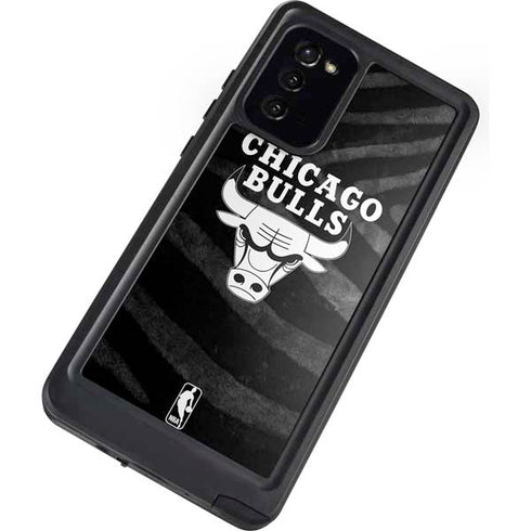 NBA Chicago Bulls Black Animal Print Galaxy Note20 5G Waterproof Case