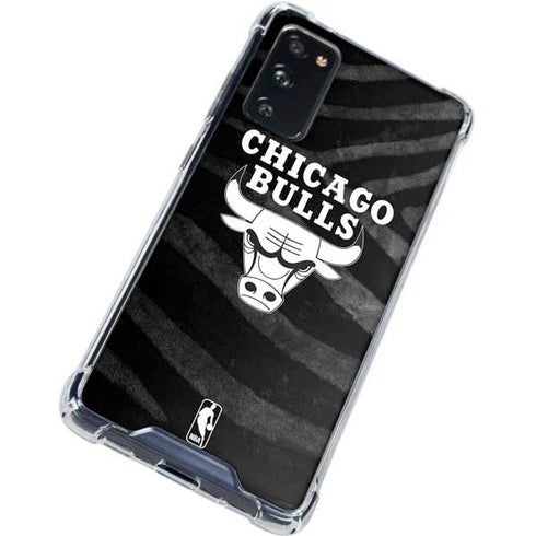 NBA Chicago Bulls Black Animal Print Galaxy S20 FE Clear Case