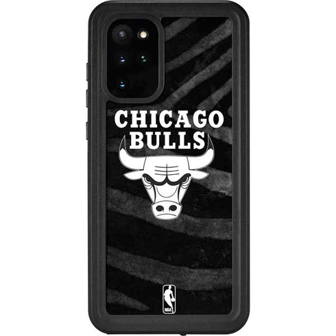 NBA Chicago Bulls Black Animal Print Galaxy S20 Plus Waterproof Case