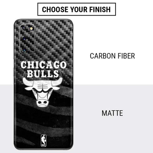 NBA Chicago Bulls Black Animal Print Galaxy S20 Skin