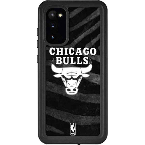 NBA Chicago Bulls Black Animal Print Galaxy S20 Waterproof Case