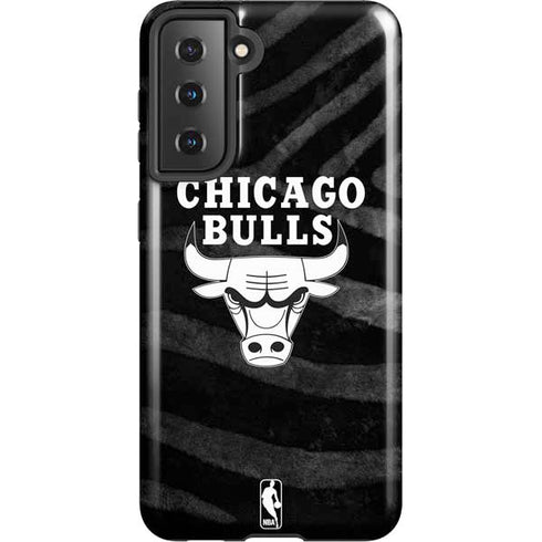 NBA Chicago Bulls Black Animal Print Galaxy S21 5G Pro Case