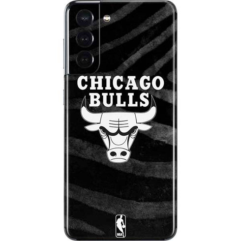 NBA Chicago Bulls Black Animal Print Galaxy S21 5G Skin
