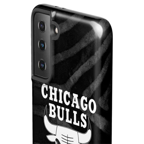 NBA Chicago Bulls Black Animal Print Galaxy S21 Plus 5G Pro Case