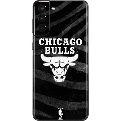 NBA Chicago Bulls Black Animal Print Galaxy S21 Plus 5G Skin