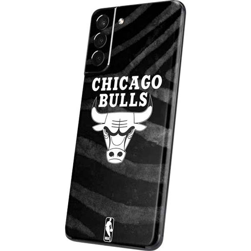 NBA Chicago Bulls Black Animal Print Galaxy S21 Plus 5G Skin