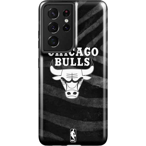 NBA Chicago Bulls Black Animal Print Galaxy S21 Ultra 5G Pro Case