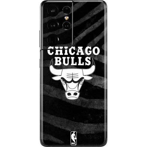 NBA Chicago Bulls Black Animal Print Galaxy S21 Ultra 5G Skin