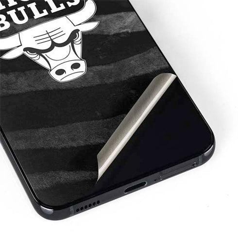 NBA Chicago Bulls Black Animal Print Galaxy S22 Skin