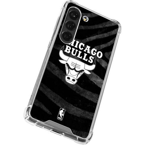 NBA Chicago Bulls Black Animal Print Galaxy S23 Clear Case
