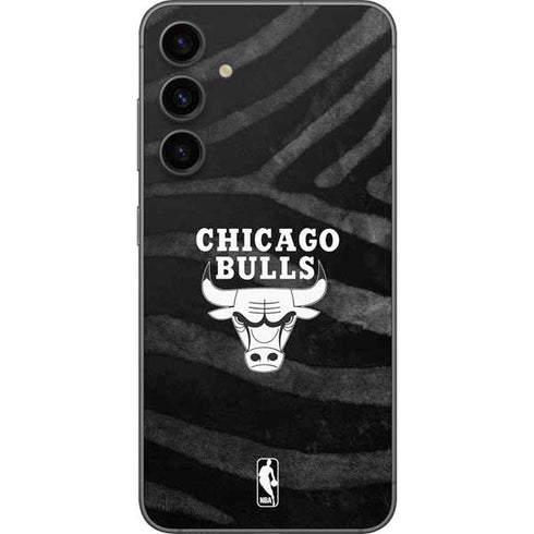 NBA Chicago Bulls Black Animal Print Galaxy S23 FE Skin