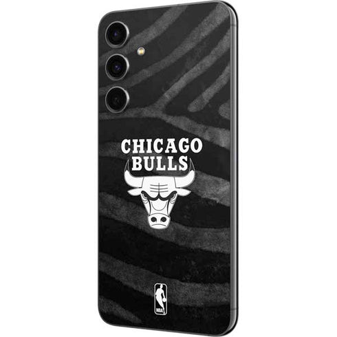 NBA Chicago Bulls Black Animal Print Galaxy S23 FE Skin