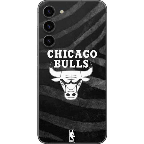 NBA Chicago Bulls Black Animal Print Galaxy S23 Plus Skin