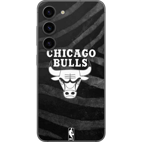 NBA Chicago Bulls Black Animal Print Galaxy S23 Skin