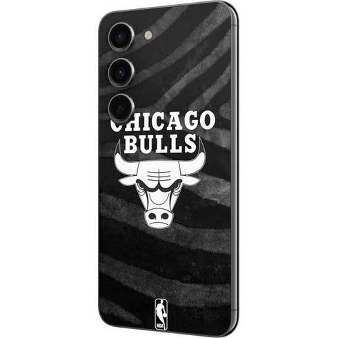NBA Chicago Bulls Black Animal Print Galaxy S23 Skin