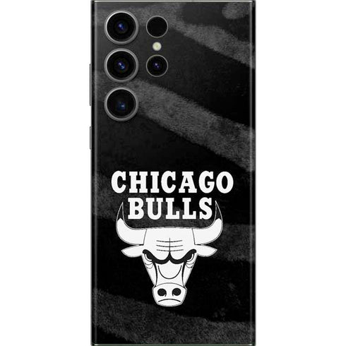 NBA Chicago Bulls Black Animal Print Galaxy S23 Ultra Skin