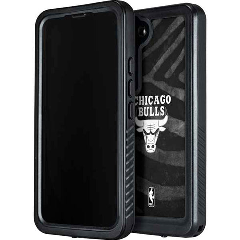 NBA Chicago Bulls Black Animal Print Galaxy S23 Waterproof Case