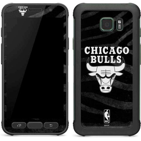NBA Chicago Bulls Black Animal Print Galaxy S7 Active Skin
