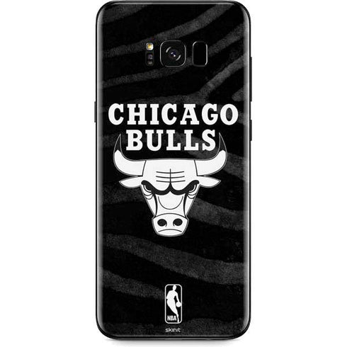 NBA Chicago Bulls Black Animal Print Galaxy S8 Plus Skin