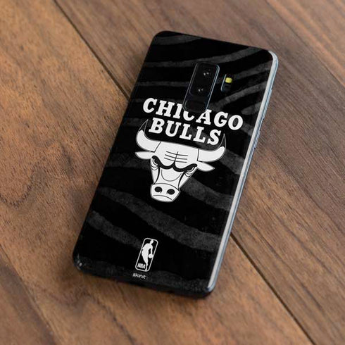 NBA Chicago Bulls Black Animal Print Galaxy S9 Plus Skin