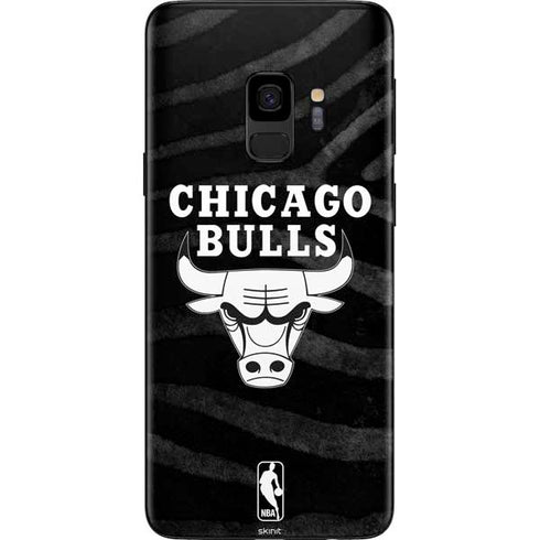 NBA Chicago Bulls Black Animal Print Galaxy S9 Skin