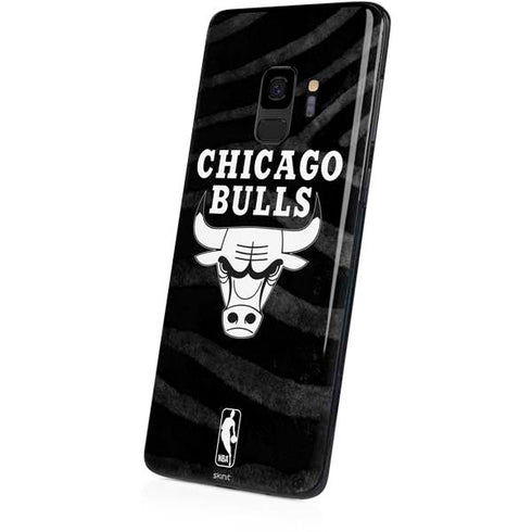 NBA Chicago Bulls Black Animal Print Galaxy S9 Skin