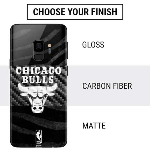 NBA Chicago Bulls Black Animal Print Galaxy S9 Skin