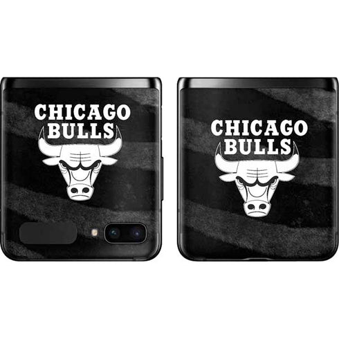 NBA Chicago Bulls Black Animal Print Galaxy Z Flip Skin