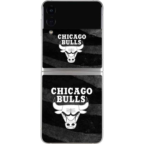 NBA Chicago Bulls Black Animal Print Galaxy Z Flip4 5G Skin