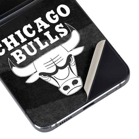 NBA Chicago Bulls Black Animal Print Galaxy Z Flip5 5G Skin