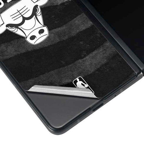 NBA Chicago Bulls Black Animal Print Galaxy Z Fold4 5G Skin