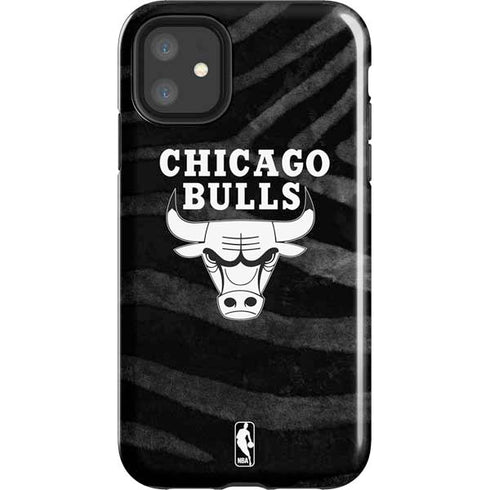 NBA Chicago Bulls Black Animal Print iPhone 11 Impact Case