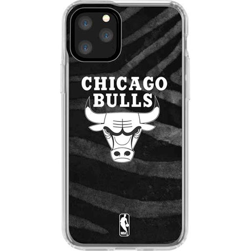 NBA Chicago Bulls Black Animal Print iPhone 11 Pro Clear Case