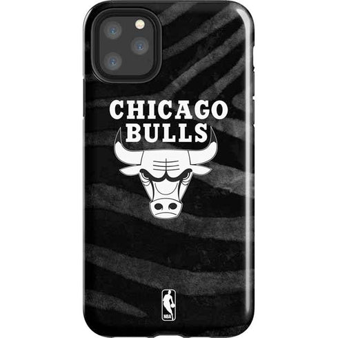 NBA Chicago Bulls Black Animal Print iPhone 11 Pro Max Impact Case